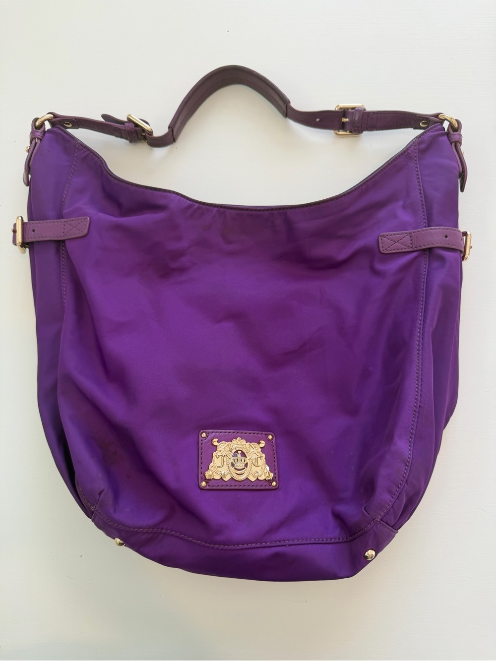 Juicy Couture Vintage Purple Nylon Kabelo Hobo Shoulder Bag - Great Condition